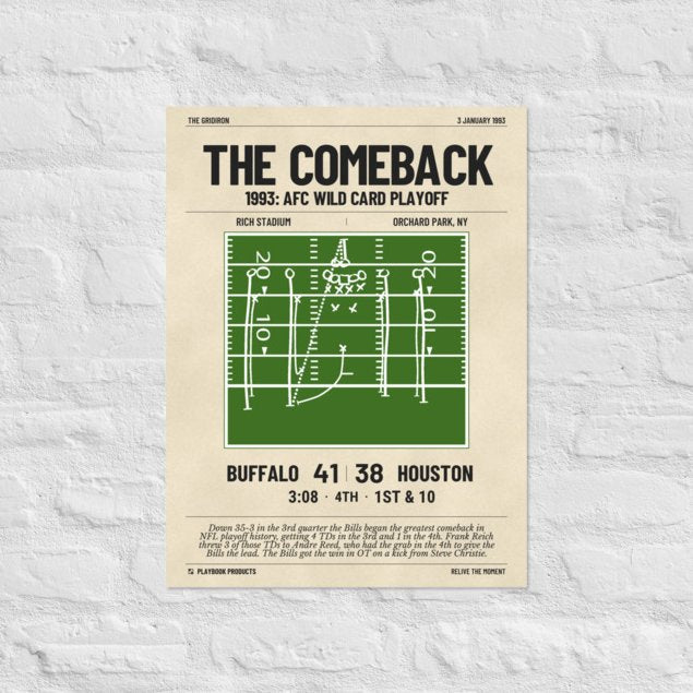 Greatest Buffalo Bills Plays Poster: The Comeback (1993)
