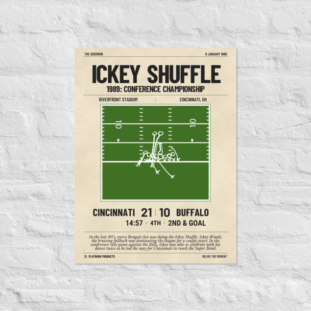 Greatest Cincinnati Bengals Plays Poster: Ickey Shuffle (1989)