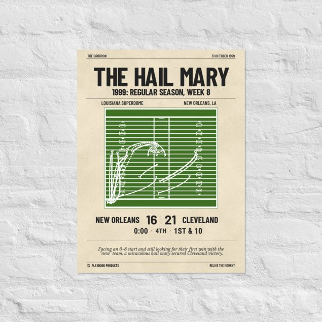 Greatest Cleveland Browns Plays Poster: The Hail Mary (1999)