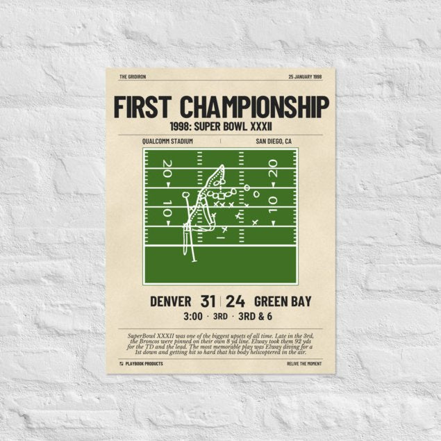 Greatest Denver Broncos Plays Poster: First championship (1998)