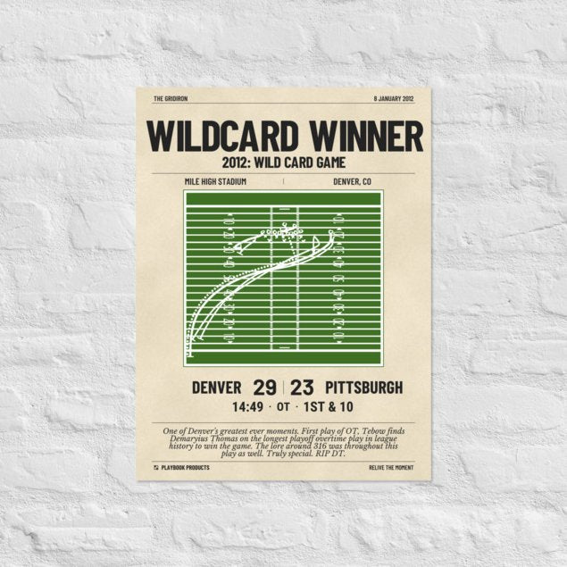 Greatest Denver Broncos Plays Poster: Wildcard Winner (2012)