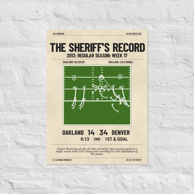 Greatest Denver Broncos Plays Poster: The Sheriff's Record (2013)