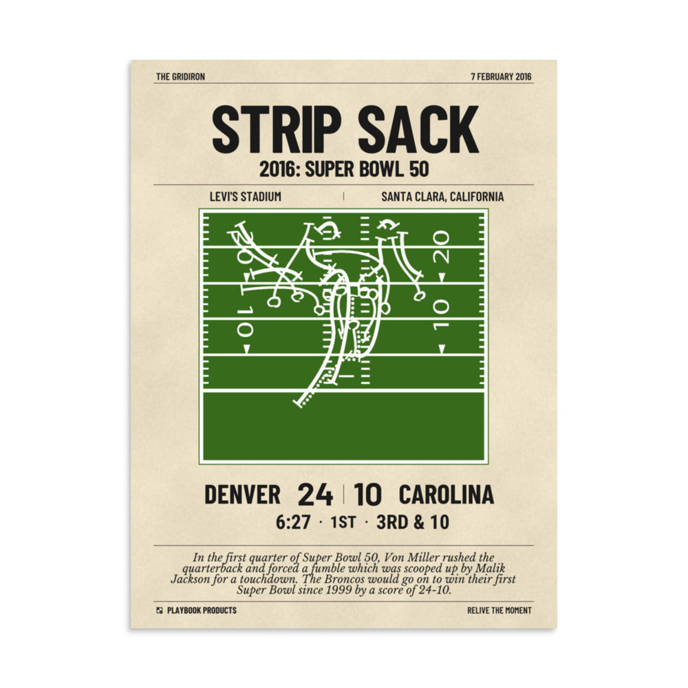 Greatest Denver Broncos Plays Poster: Strip Sack (2016)