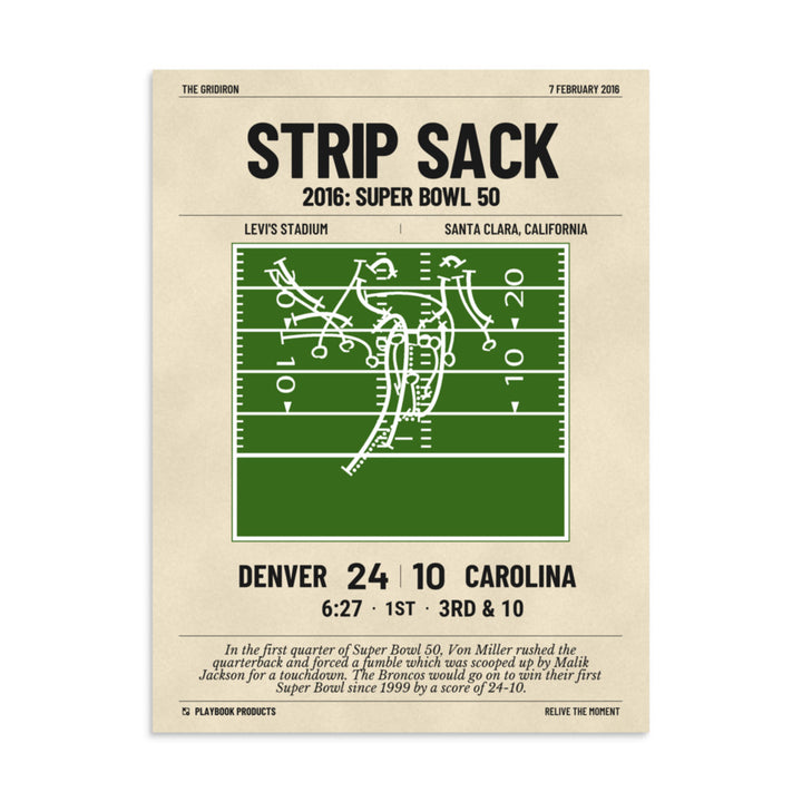 Greatest Denver Broncos Plays Poster: Strip Sack (2016)