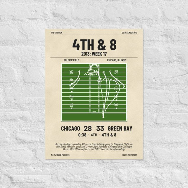 Greatest Green Bay Packers Plays Poster: 4th &amp; 8 (2013)