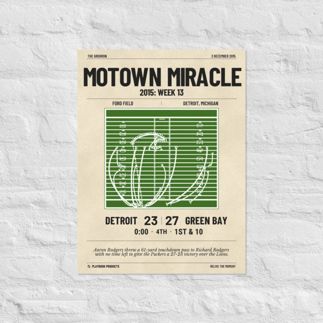 Greatest Green Bay Packers Plays Poster: Motown Miracle (2015)