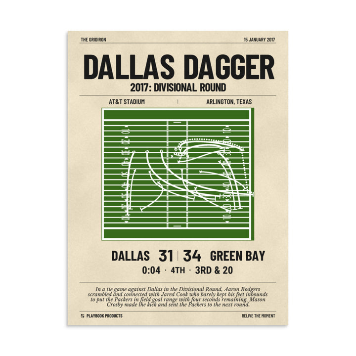 Greatest Green Bay Packers Plays Poster: Dallas Dagger (2017)