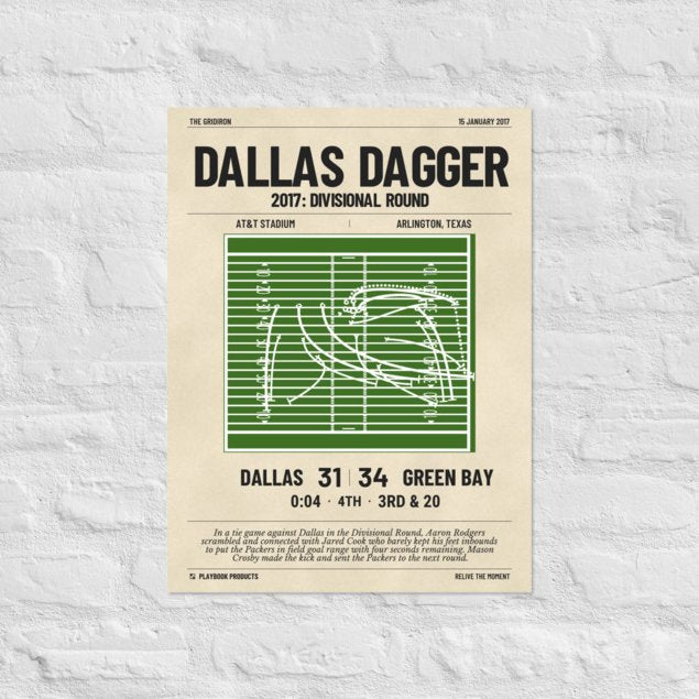 Greatest Green Bay Packers Plays Poster: Dallas Dagger (2017)