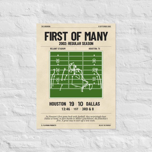 Greatest Houston Texans Plays Poster: First of many (2002)