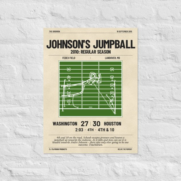Greatest Houston Texans Plays Poster: Johnson's Jumpball (2010)