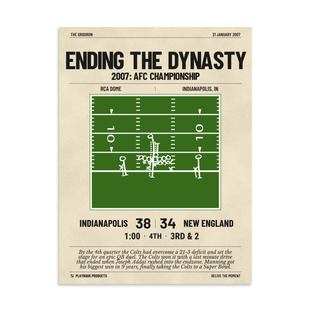 Greatest Indianapolis Colts Plays Poster: Ending the dynasty (2007)