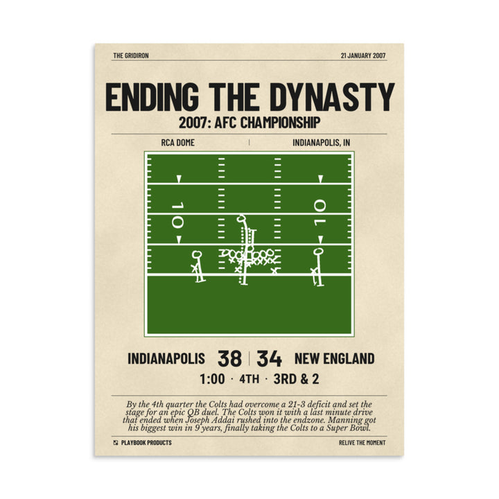 Greatest Indianapolis Colts Plays Poster: Ending the dynasty (2007)