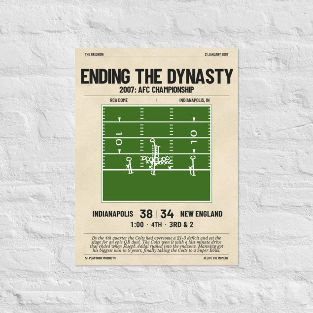 Greatest Indianapolis Colts Plays Poster: Ending the dynasty (2007)