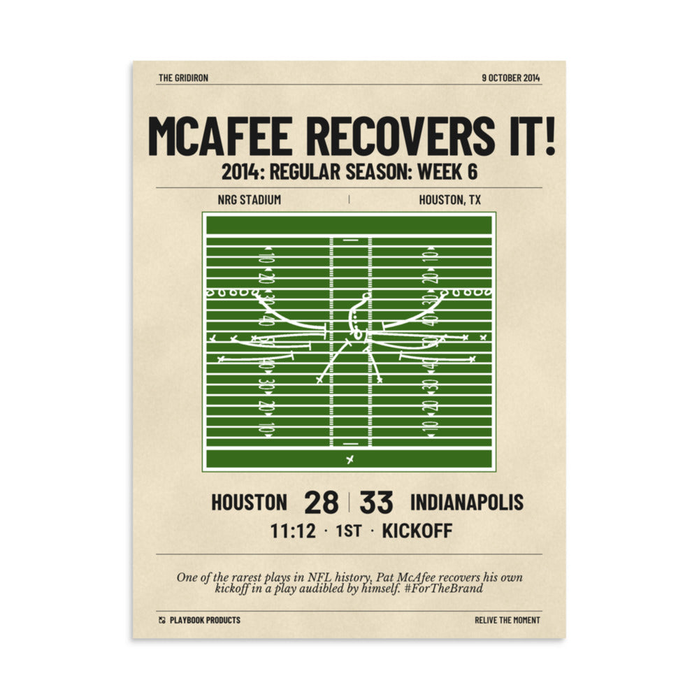 Greatest Indianapolis Colts Plays Poster: McAfee recovers it! (2014)