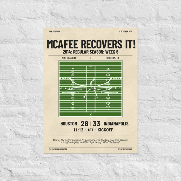 Greatest Indianapolis Colts Plays Poster: McAfee recovers it! (2014)