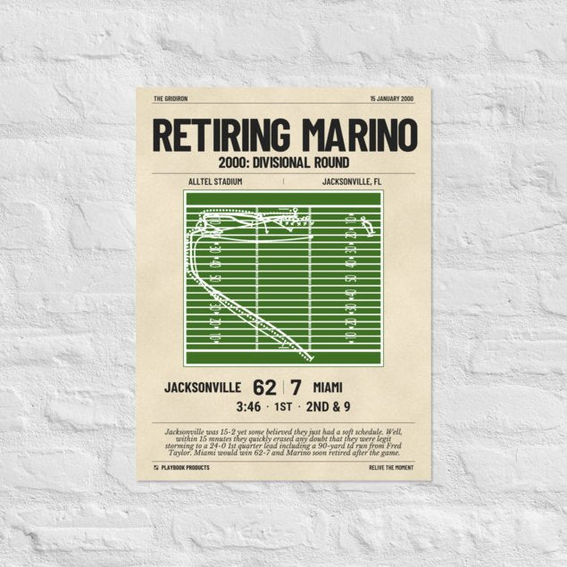 Greatest Jacksonville Jaguars Plays Poster: Retiring Marino (2000)