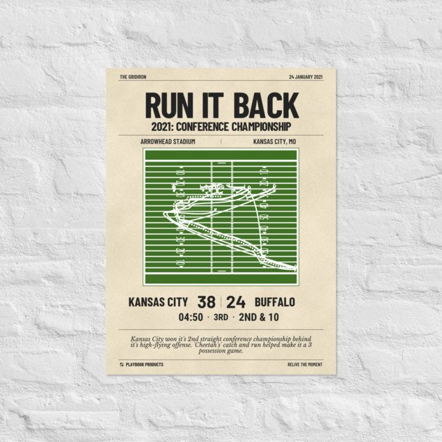 Greatest Kansas City Chiefs Plays Poster: Run it Back (2021)