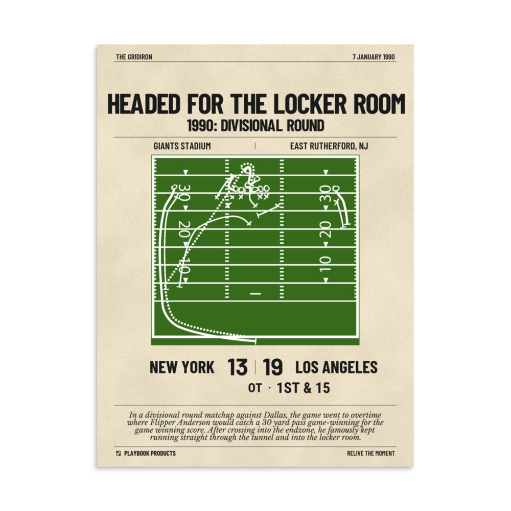 Greatest Los Angeles Rams Plays Poster: Headed for the Locker Room (1990)