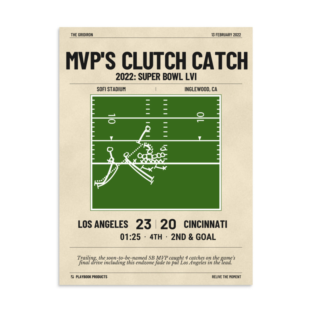 Greatest Los Angeles Rams Plays Poster: MVP's clutch catch (2022)