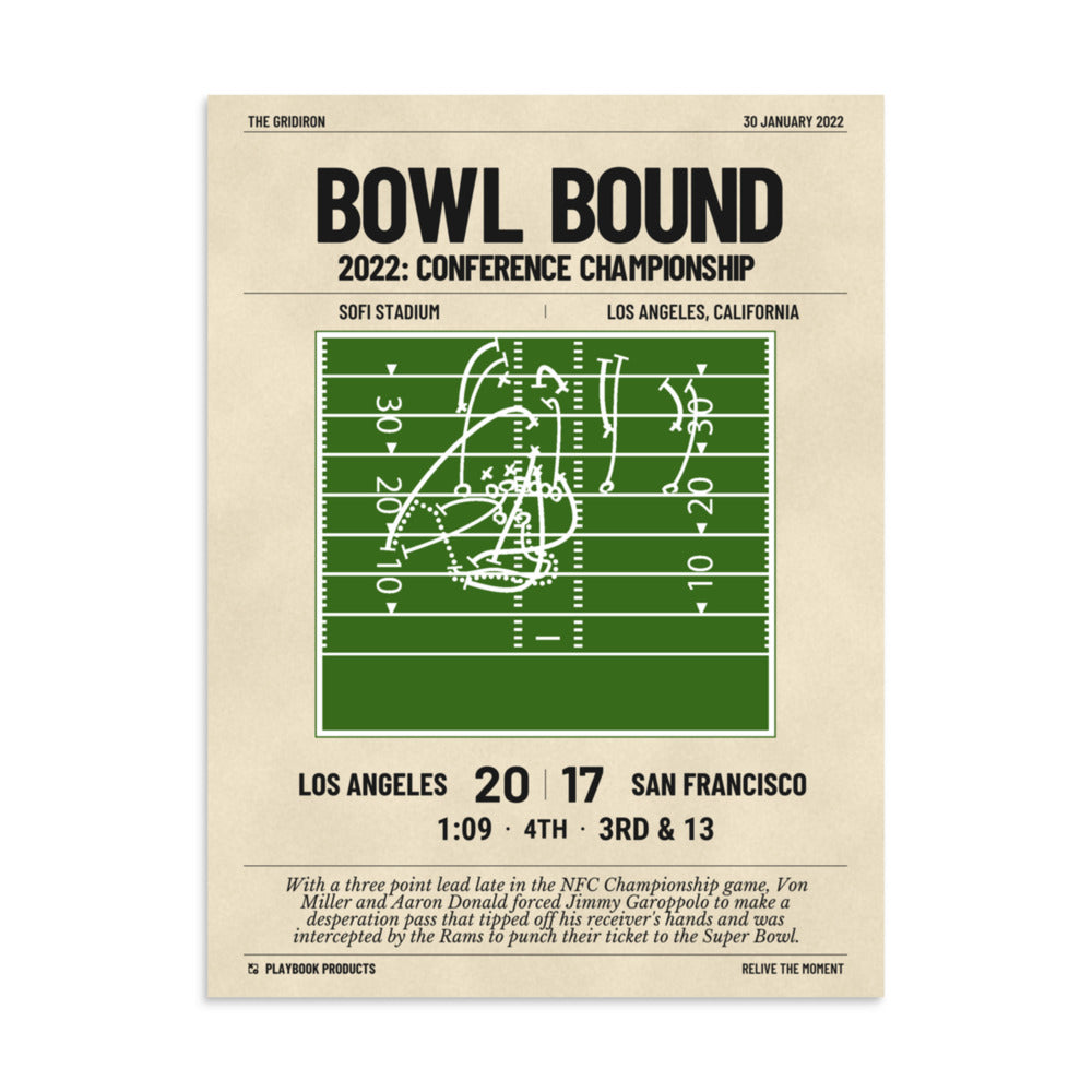 Greatest Los Angeles Rams Plays Poster: Bowl bound (2022)