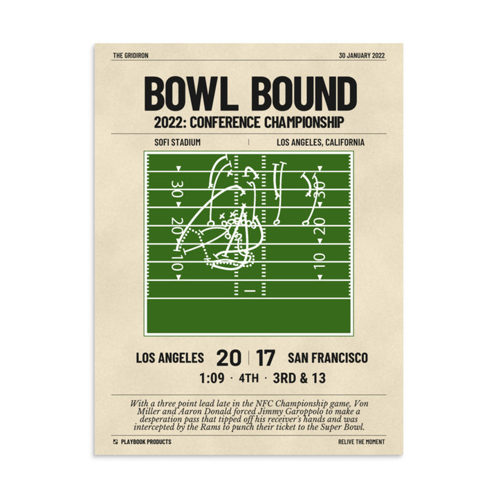 Greatest Los Angeles Rams Plays Poster: Bowl bound (2022)