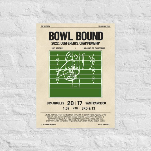 Greatest Los Angeles Rams Plays Poster: Bowl bound (2022)