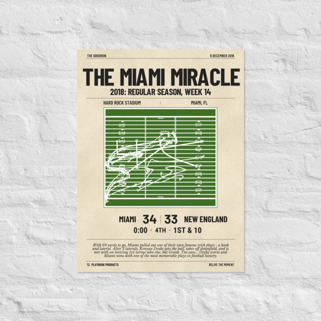 Greatest Miami Dolphins Plays Poster: The Miami Miracle (2018)