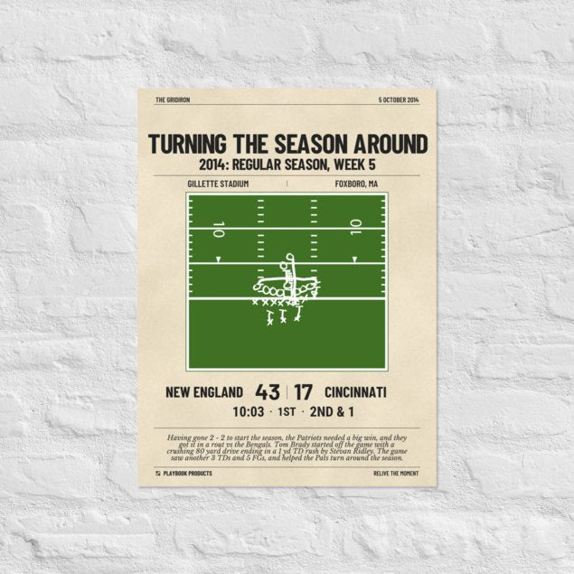 Greatest New England Patriots Plays Poster: Turning the season around (2014)