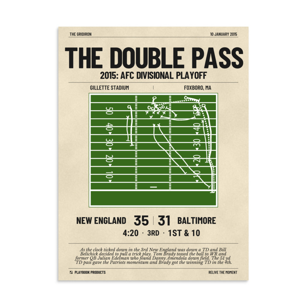 Greatest New England Patriots Plays Poster: The Double Pass (2015)