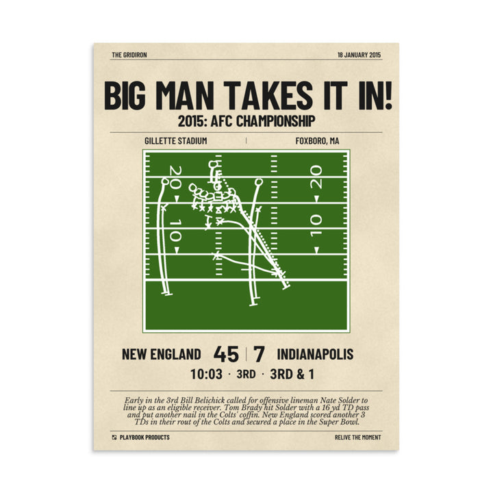 Greatest New England Patriots Plays Poster: Big man takes it in! (2015)