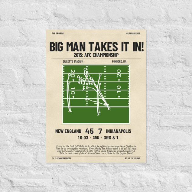 Greatest New England Patriots Plays Poster: Big man takes it in! (2015)