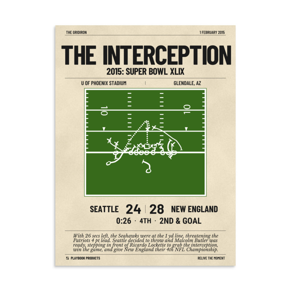 Greatest New England Patriots Plays Poster: The Interception (2015)