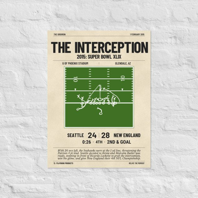 Greatest New England Patriots Plays Poster: The Interception (2015)