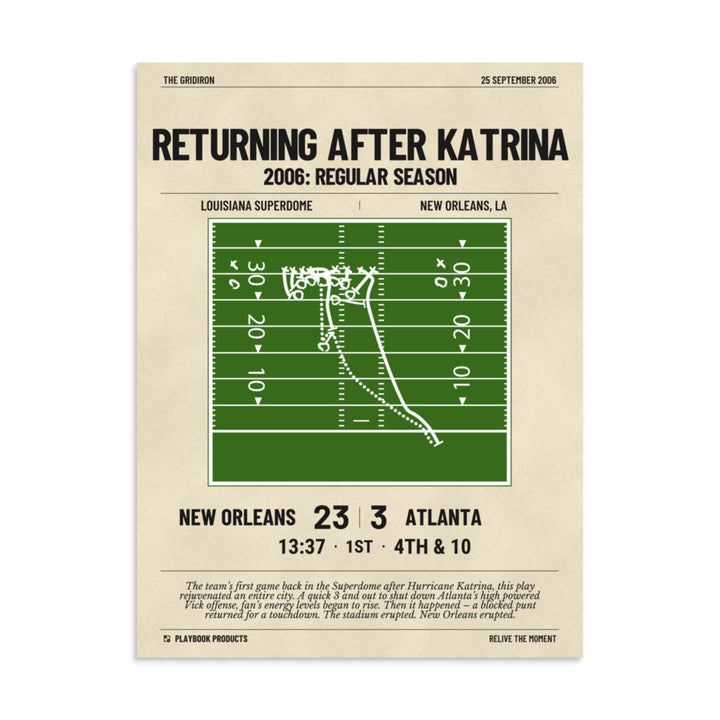 Greatest New Orleans Saints Plays Poster: Returning after Katrina (2006)