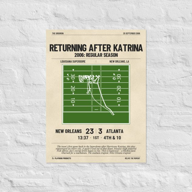 Greatest New Orleans Saints Plays Poster: Returning after Katrina (2006)