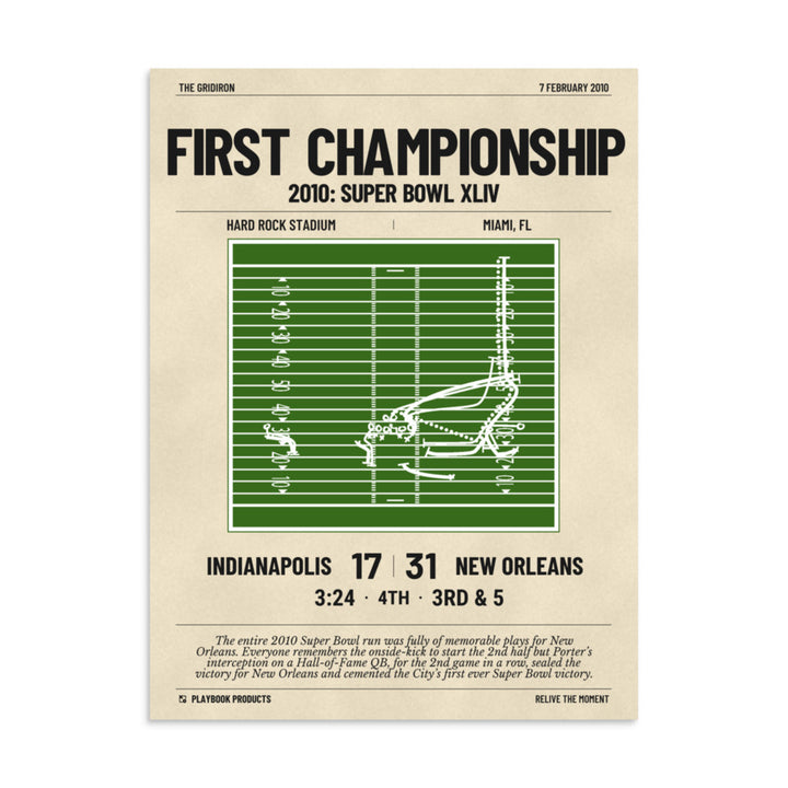 Greatest New Orleans Saints Plays Poster: First Championship (2010)