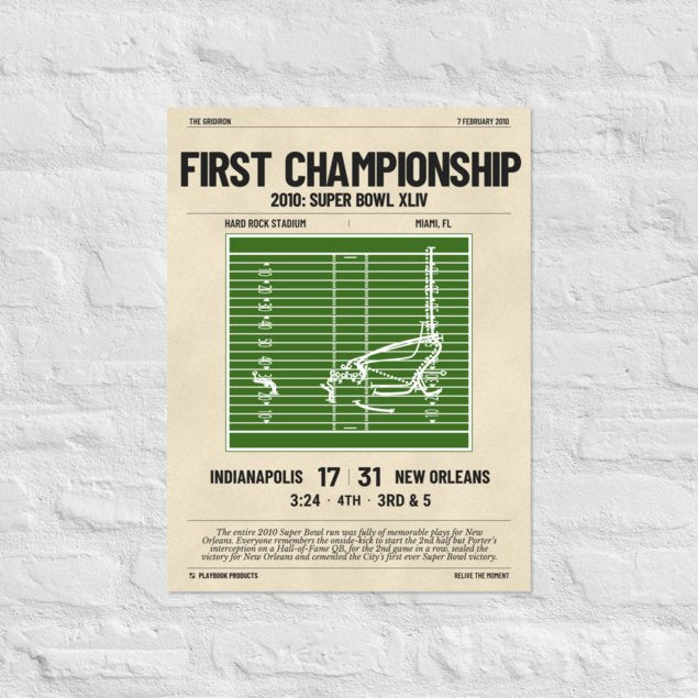 Greatest New Orleans Saints Plays Poster: First Championship (2010)