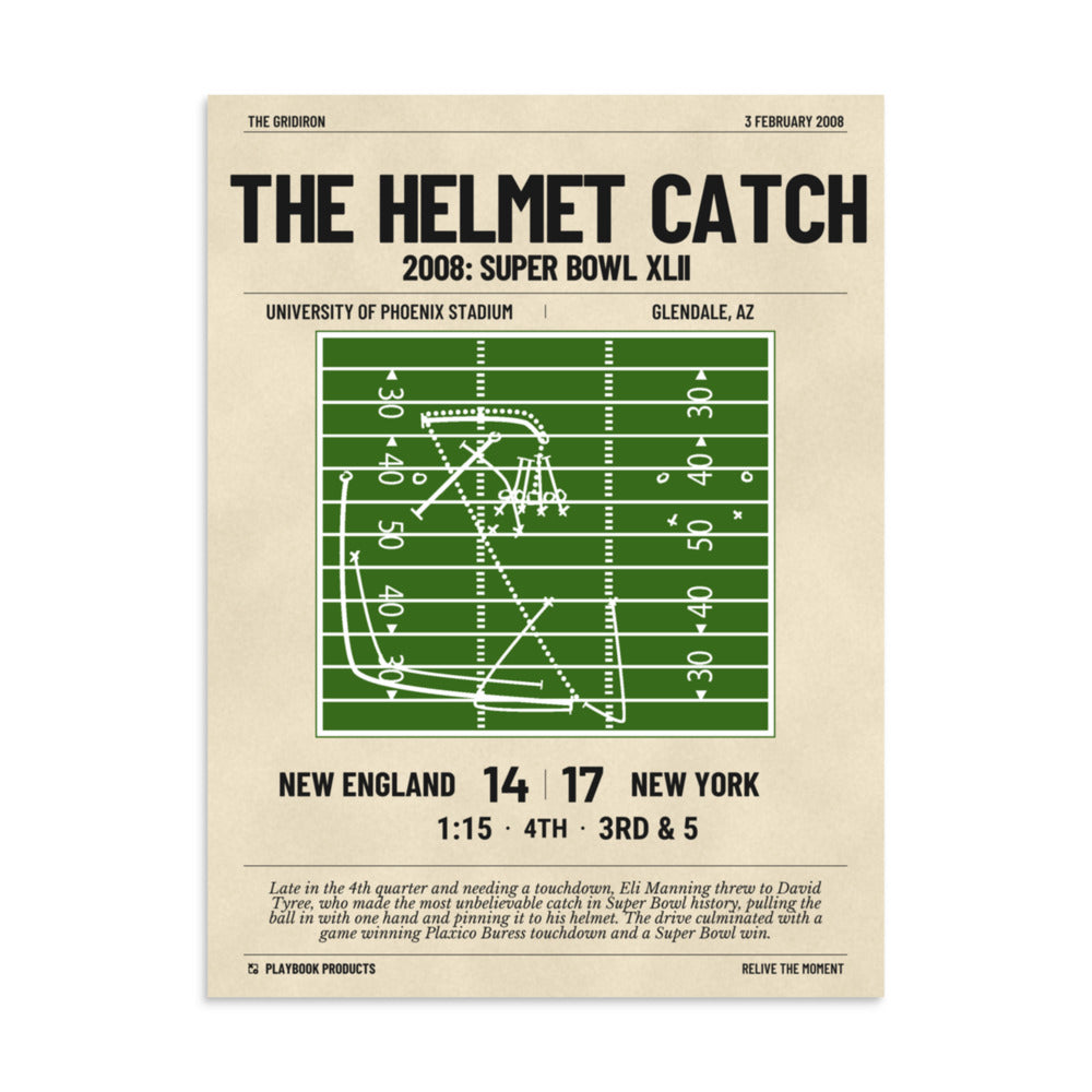 Greatest New York Giants Plays Poster: The Helmet Catch (2008)