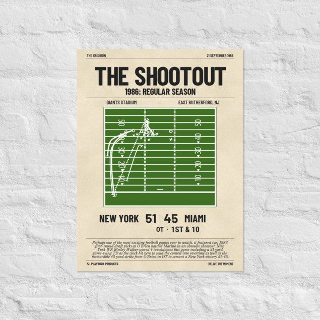 Greatest New York Jets Plays Poster: The Shootout (1986)