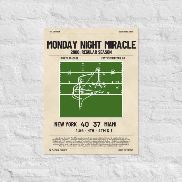 Greatest New York Jets Plays Poster: Monday Night Miracle (2000)