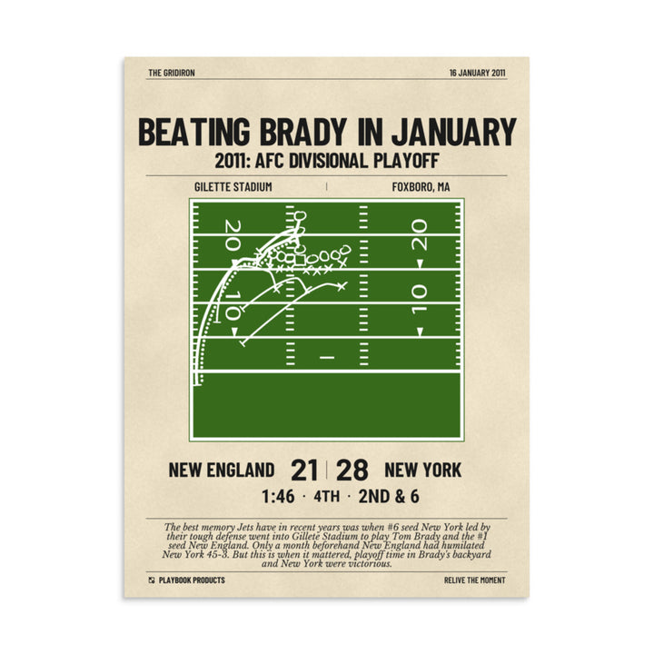 Greatest New York Jets Plays Poster: Beating Brady In January (2011)