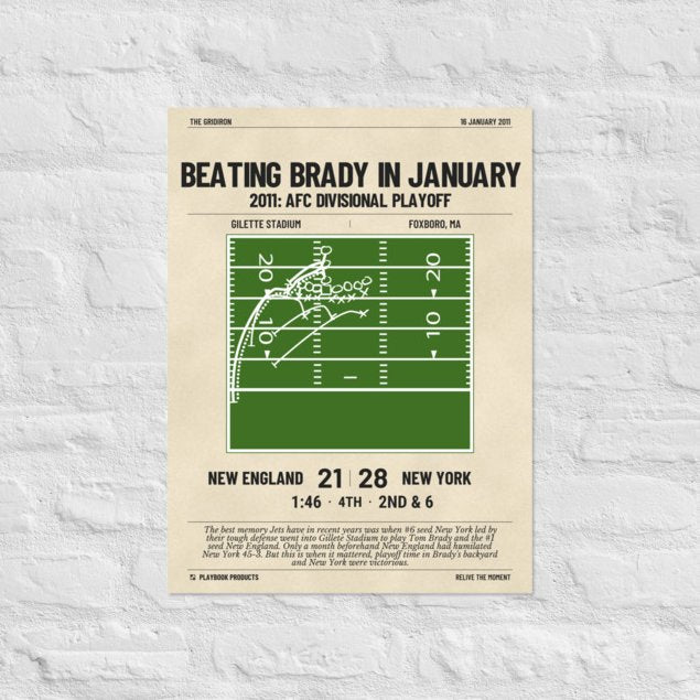 Greatest New York Jets Plays Poster: Beating Brady In January (2011)