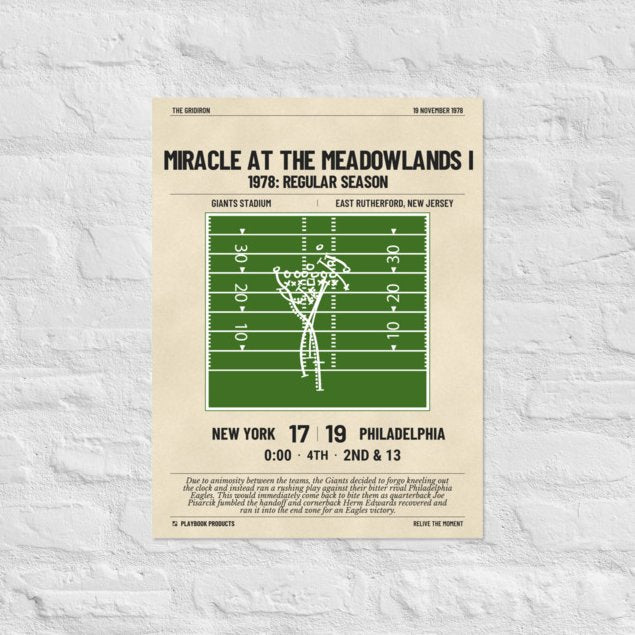 Greatest Philadelphia Eagles Plays Poster: Miracle at the Meadowlands I (1978)