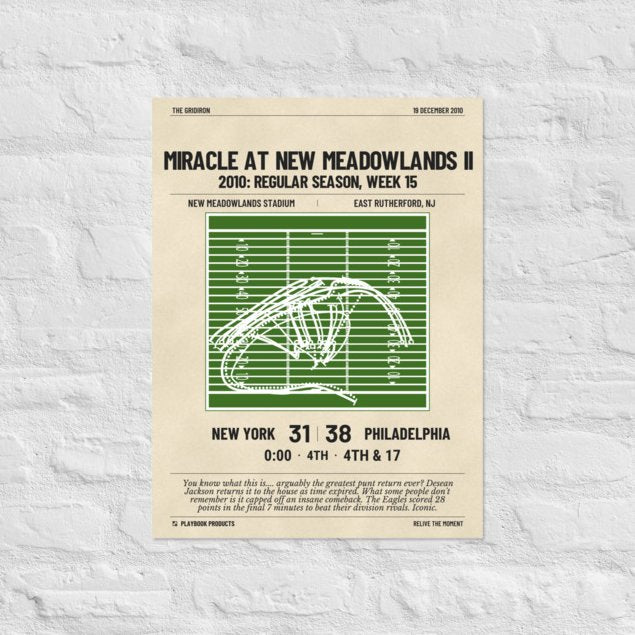 Greatest Philadelphia Eagles Plays Poster: Miracle at New Meadowlands II (2010)