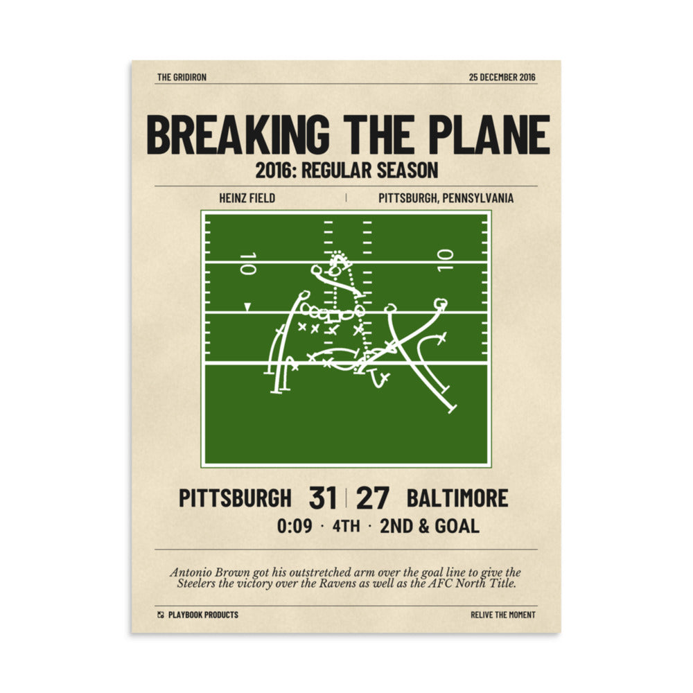Greatest Pittsburgh Steelers Plays Poster: Breaking the plane (2016)
