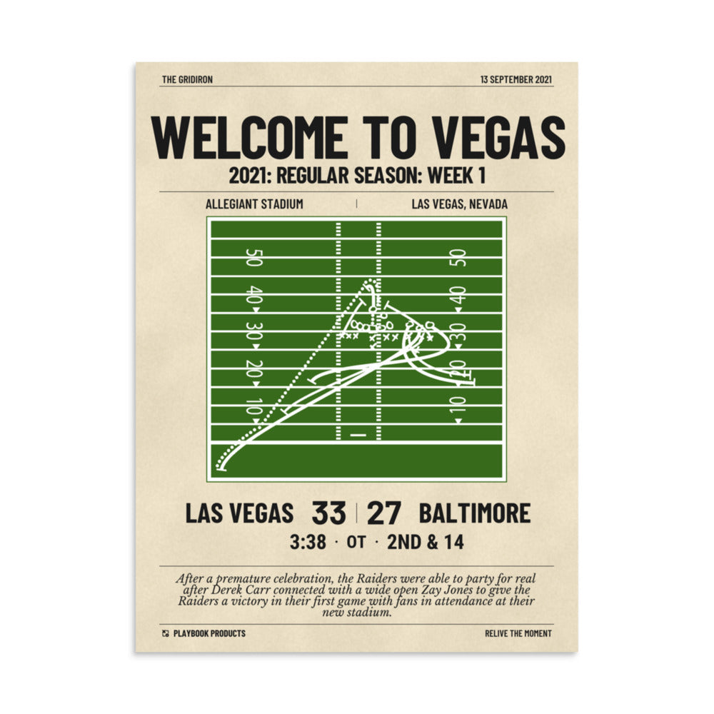 Greatest Oakland Raiders Plays Poster: Welcome to Vegas (2021)