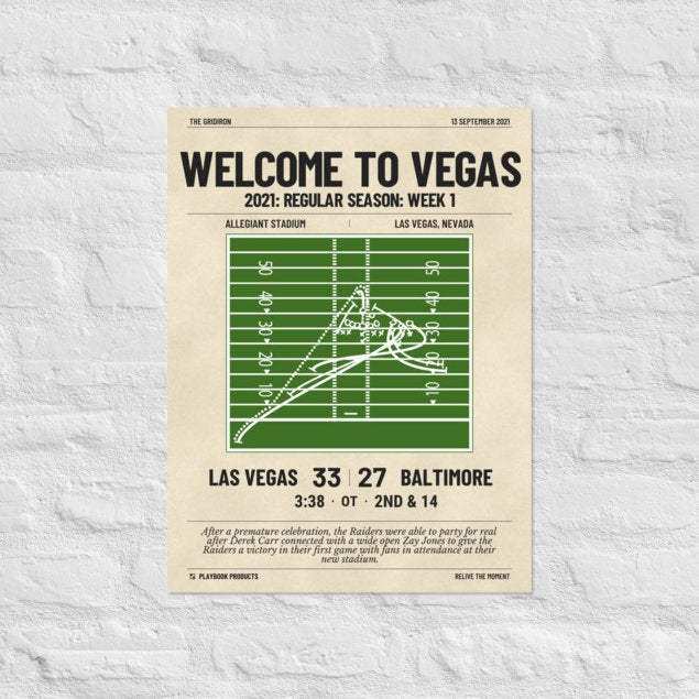 Greatest Oakland Raiders Plays Poster: Welcome to Vegas (2021)