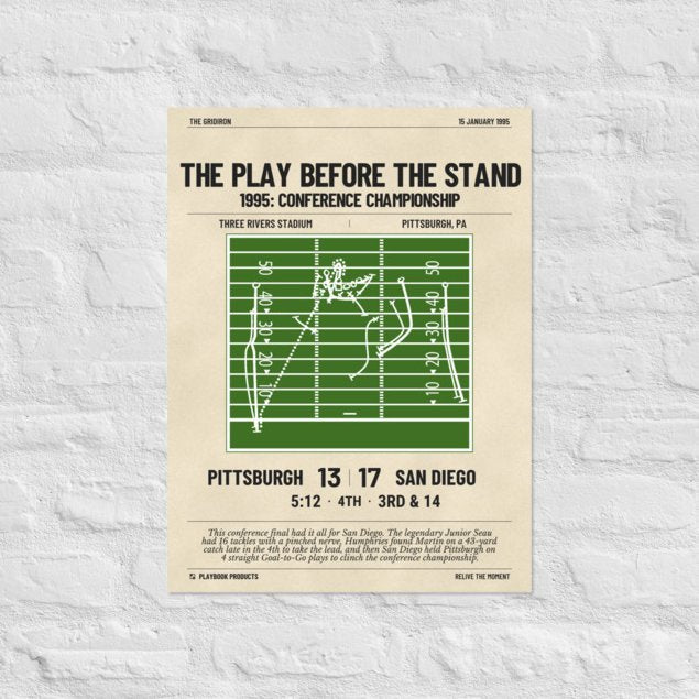 Greatest San Diego Chargers Plays Poster: The Play before The Stand (1995)
