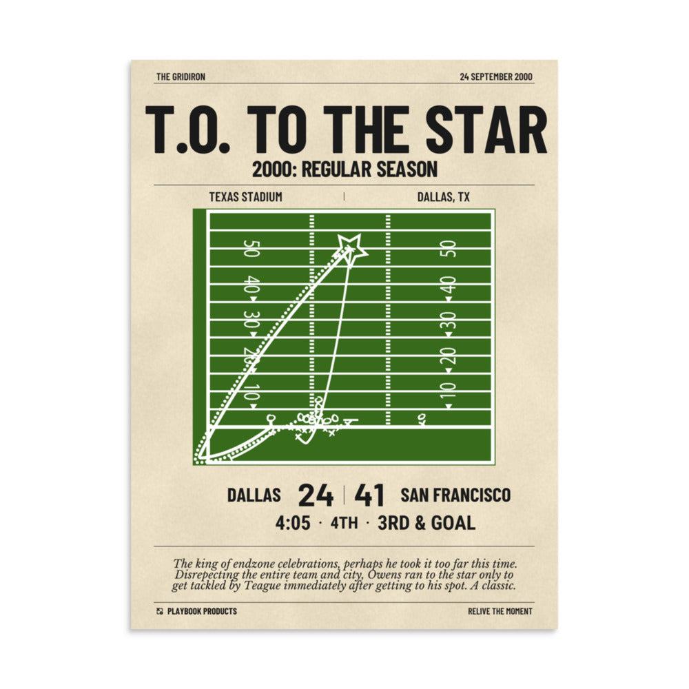 Oddest 49ers Plays Poster: T.O. to the star (2000)