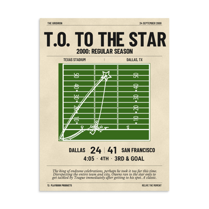 Oddest 49ers Plays Poster: T.O. to the star (2000)